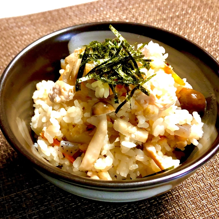 鶏肉に下味つけて美味しさアップ！鶏五目炊き込みご飯